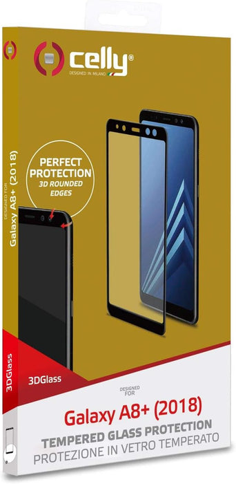 Celly 3D Glass - Galaxy A8 Plus
