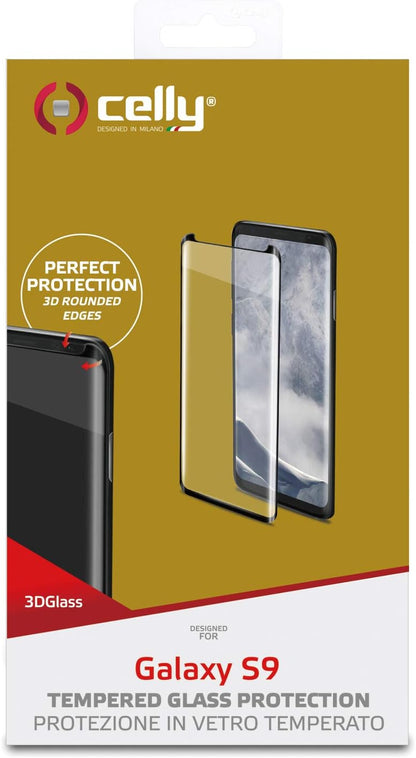 Celly-3D Hammer Glass Galaxy S9 Black