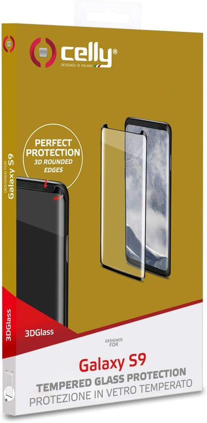 Celly-3D Hammer Glass Galaxy S9 Black