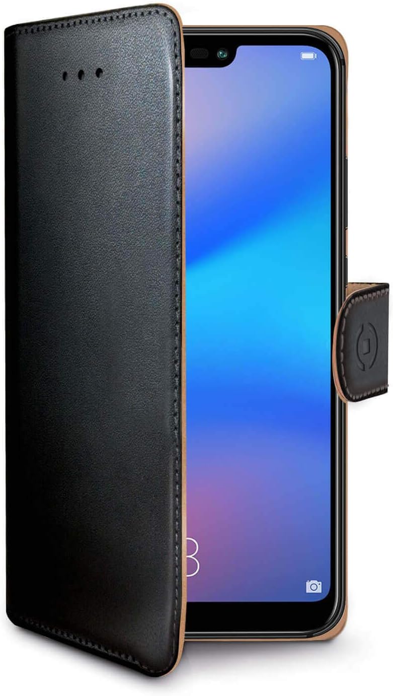 Celly WALLY744 5.84" Wallet Case Black Mobile Phone Case - Wallet Case, Huawei, P20 Lite, 14.8 cm (5.84"), Black)