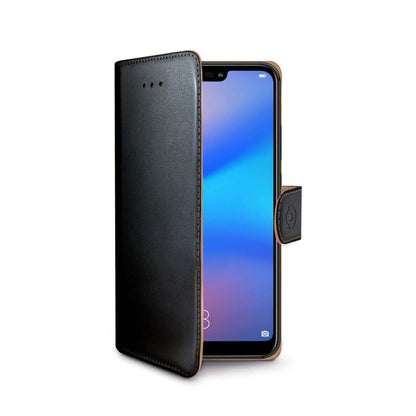 Celly WALLY744 5.84" Wallet Case Black Mobile Phone Case - Wallet Case, Huawei, P20 Lite, 14.8 cm (5.84"), Black)
