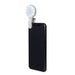 Celly Selfie Ring Light with Clip for Smartphones, Clicklight Universal Rechargeable USB 3 Tone, White L L white