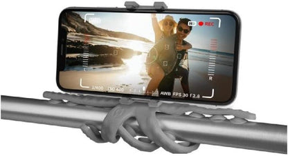 Celly Squiddy Flexible Tripod for Smartphones up to 6.2 Inches and Cameras gray