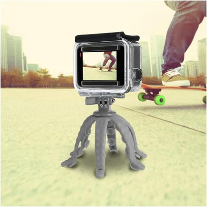 Celly Squiddy Flexible Tripod for Smartphones up to 6.2 Inches and Cameras gray
