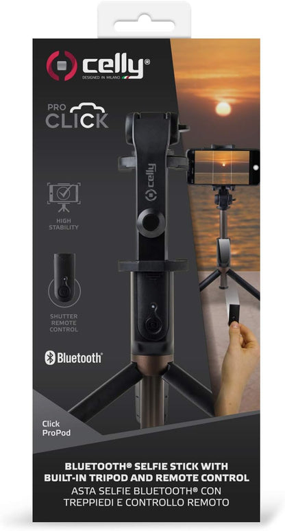 Click Propod Selfie Stick and Table Tripod for Bluetooth-enabled Smartphones up to 6.2 Inches
