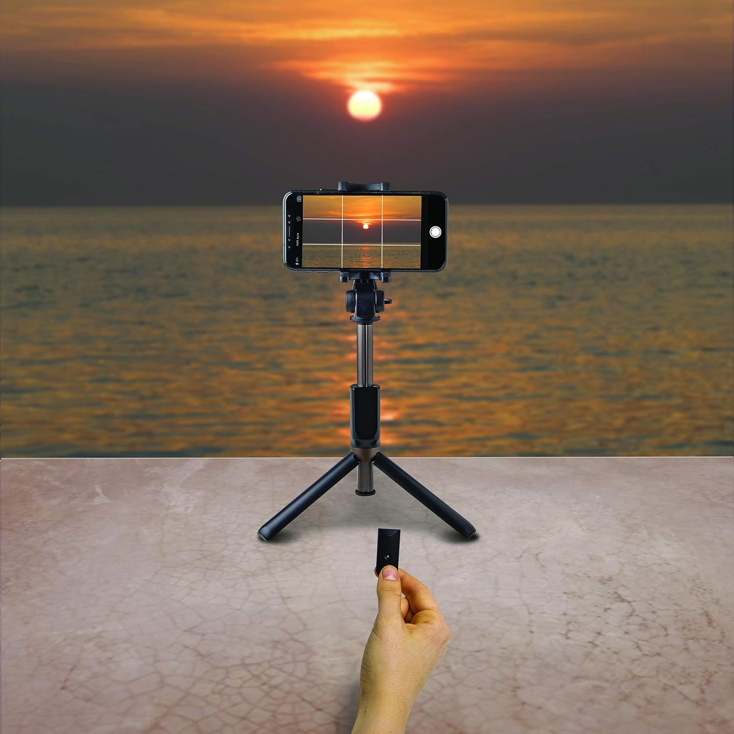 Click Propod Selfie Stick and Table Tripod for Bluetooth-enabled Smartphones up to 6.2 Inches