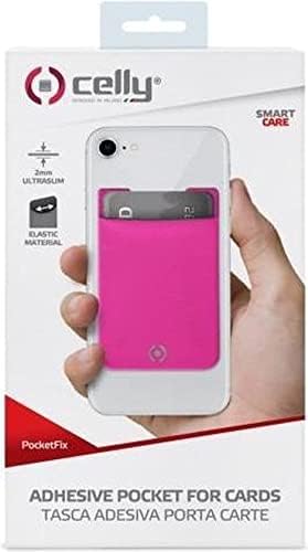 Celly card slot with adhesive
