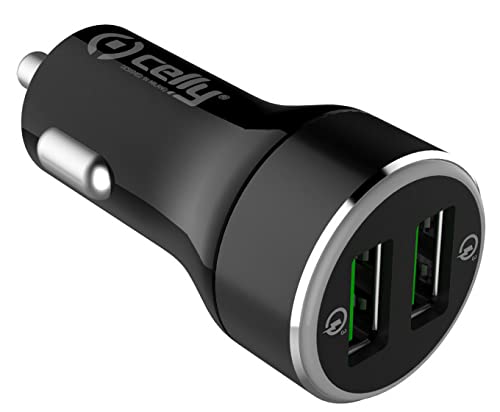 Celly QC30 Mobile Charger for Car 2 USB Black
