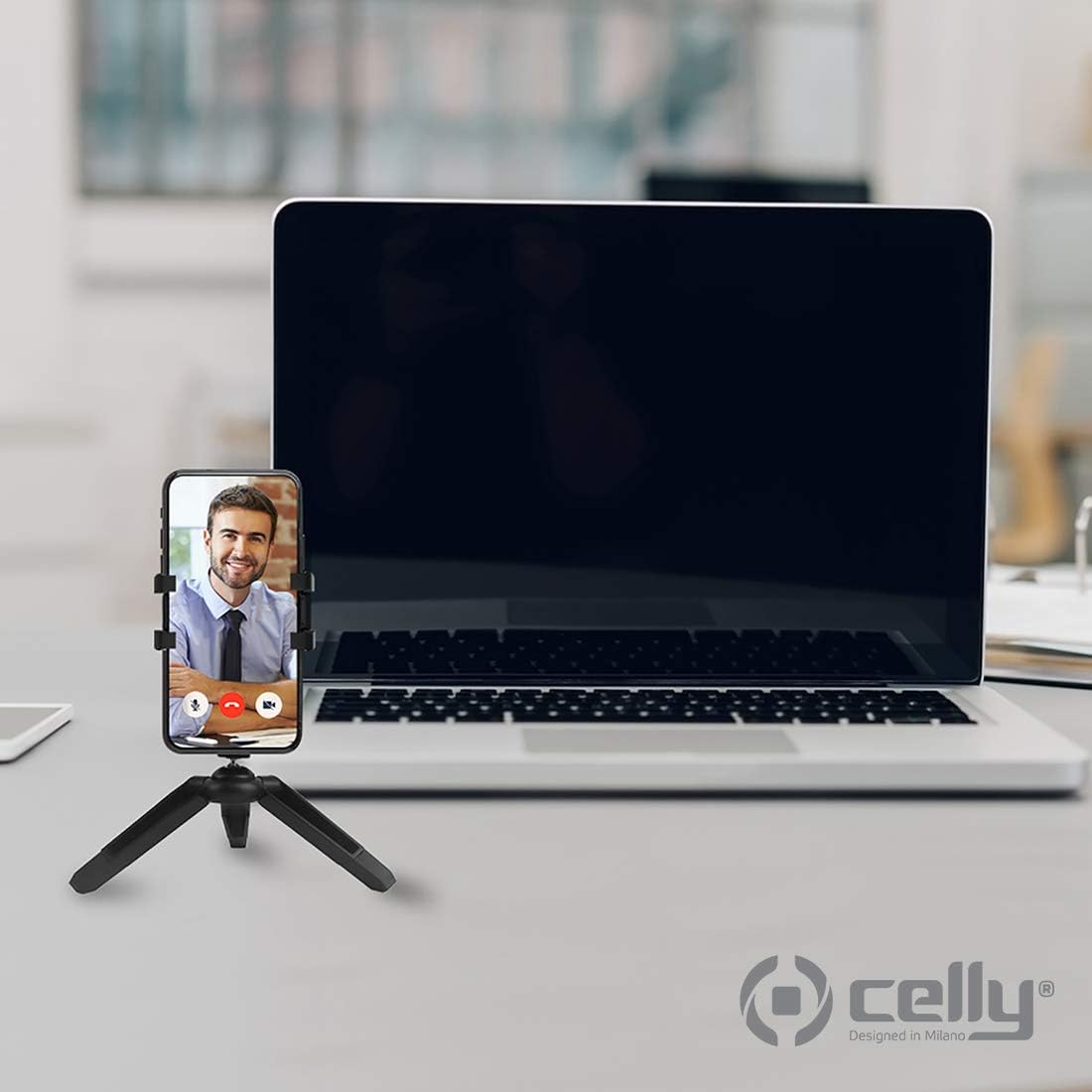 Celly CLICKNANOTRIBK Portable Nano Tripod, Black
