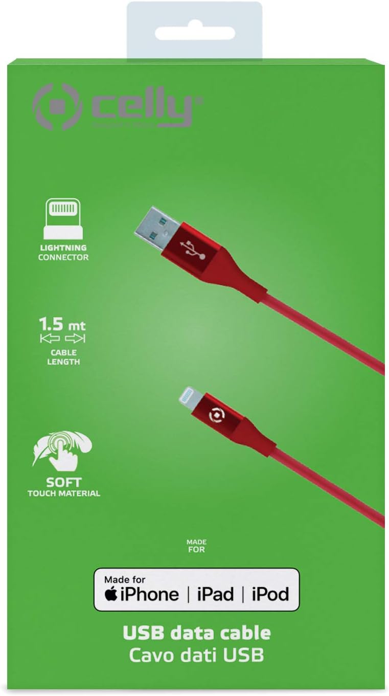 Celly -USB Lightning Red Color