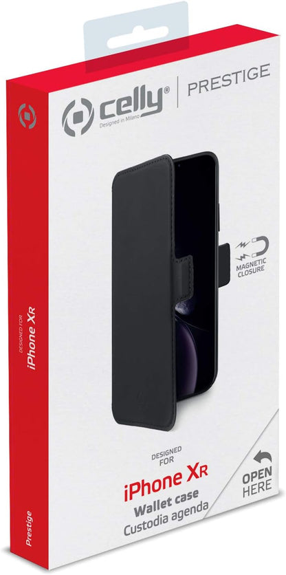 Celly-Prestige Magnetic IP XR Black with Magnetic Closure