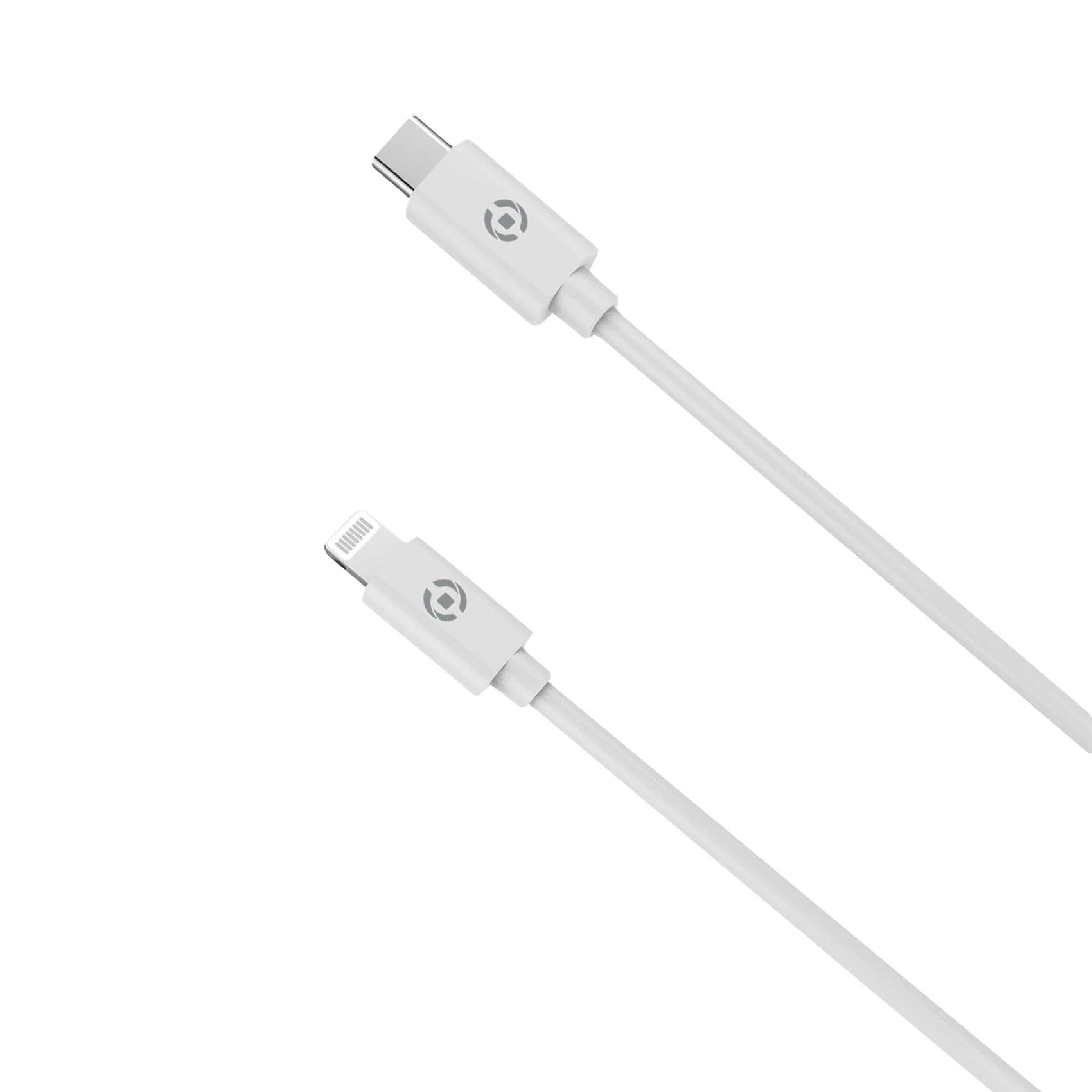 Celly USBLIGHTTYPECWH - PVC Lightning Cable to charge and sync your device through the Type-C port on your computer or charger.