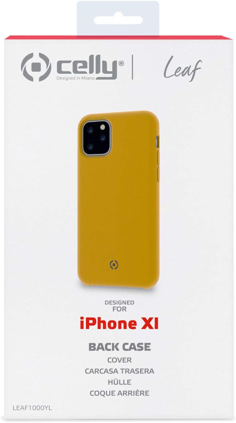 Leaf cover for iPhone 11 Pro colour ocher yellow