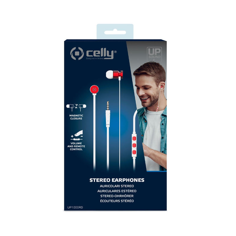 AURICULARES C/MICRO UP1000 ROJO