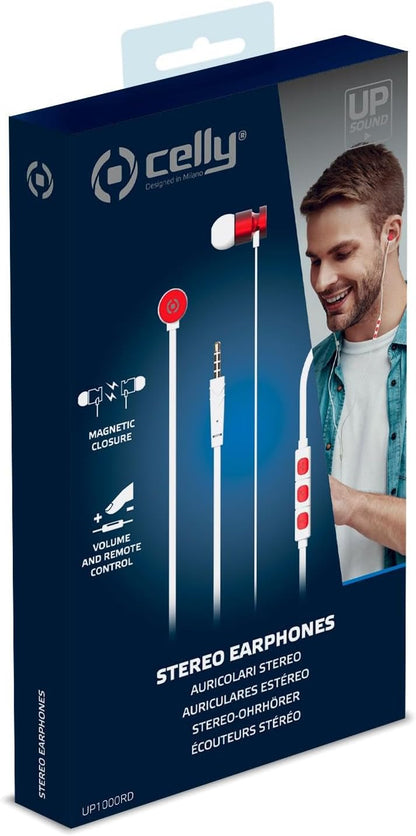 AURICULARES C/MICRO UP1000 ROJO