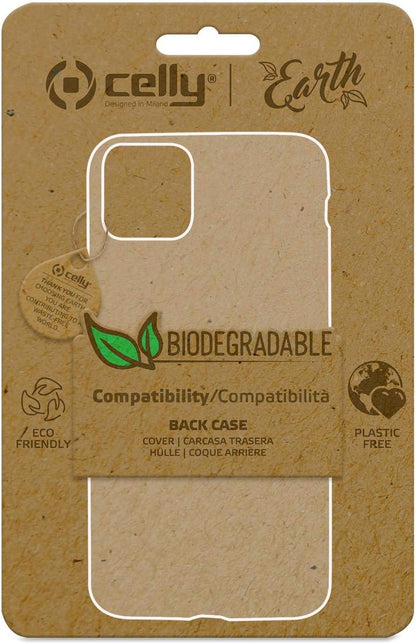 Celly Eco-friendly iPhone 11 Pro Case, Biodegradable Vegetable Fibers Case with Full Protection Anti-Slip and Soft Texture, Green