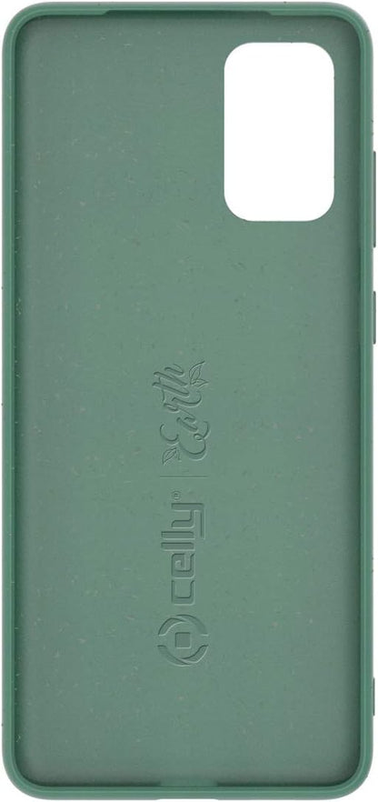 Celly Eco-Friendly Samsung Galaxy S20 Case, Biodegradable Plant Fibers Case with Integral Anti-Slip Protection and Soft Texture green