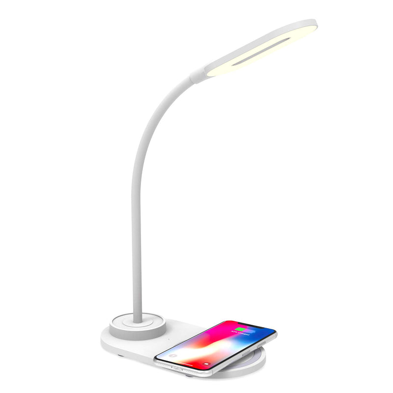 Celly WLLIGHTMINIWH LED Lamp, Wireless Charging, Adjustable Arm, 10W, White WL Mini Lamp