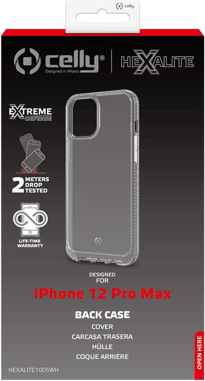 Celly Transparent Anti-Shock Case for iPhone 12 Pro Max, Thermoplastic Polyurethane Protective Case Anti-Drop and Anti-Scratch with Reinforced Edges