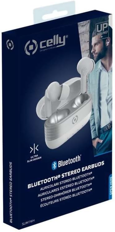 CELLY SLIM1 BLUETOOTH EARPHONES TRUE WIRELESS WHITE
