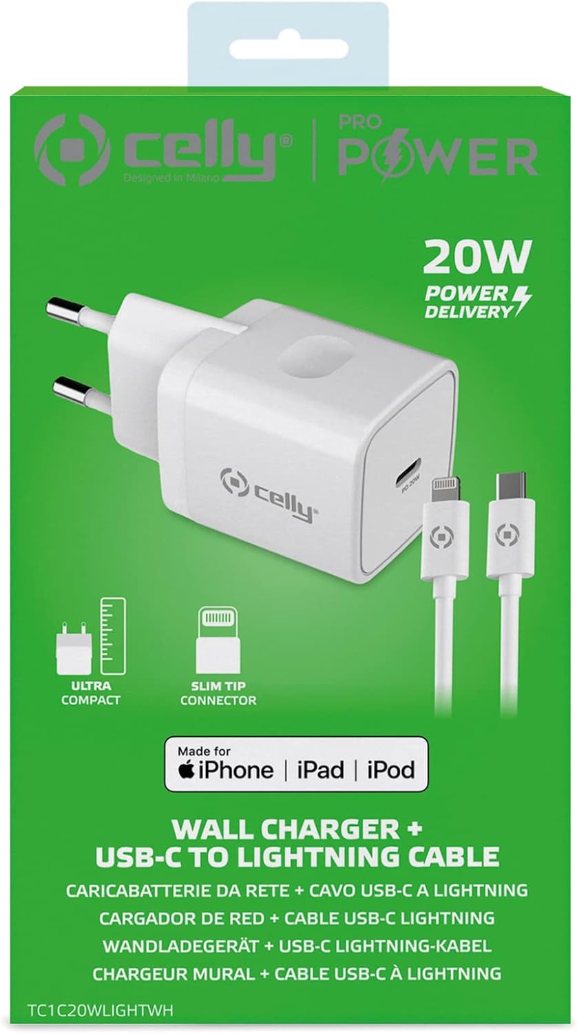 CELLY Red Charger 20W USBC & USBC-Light BCO Cable