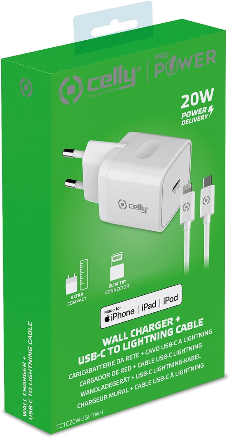 CELLY Red Charger 20W USBC & USBC-Light BCO Cable