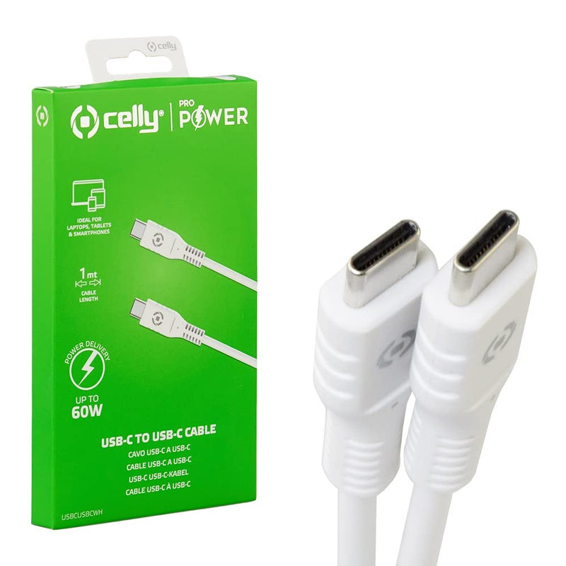 Celly USBC to USBC Cable 60W 1M White