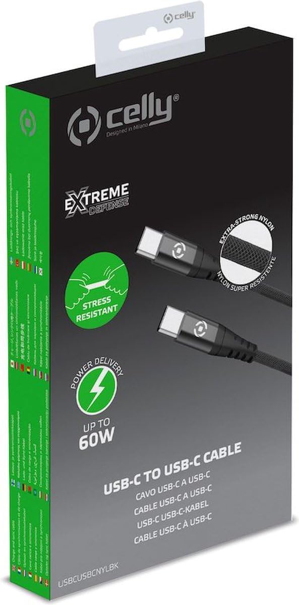Celly Cable USB-C USB-C Nylon 60 W B