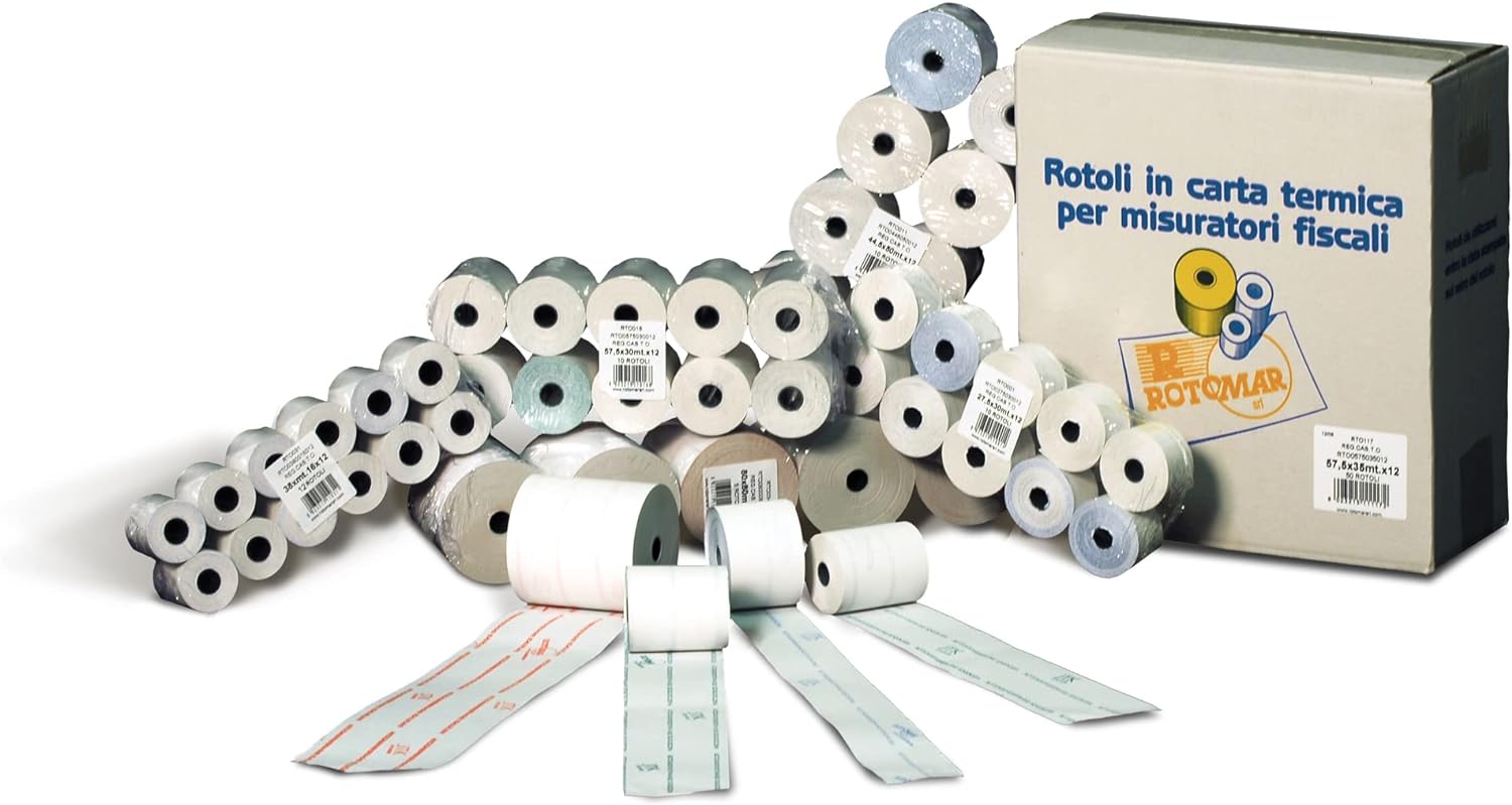 ROTOMAR AEE0570D06012B 12pc (S) 60 g/m² 57 mm CALCOLATORE and Register Paper