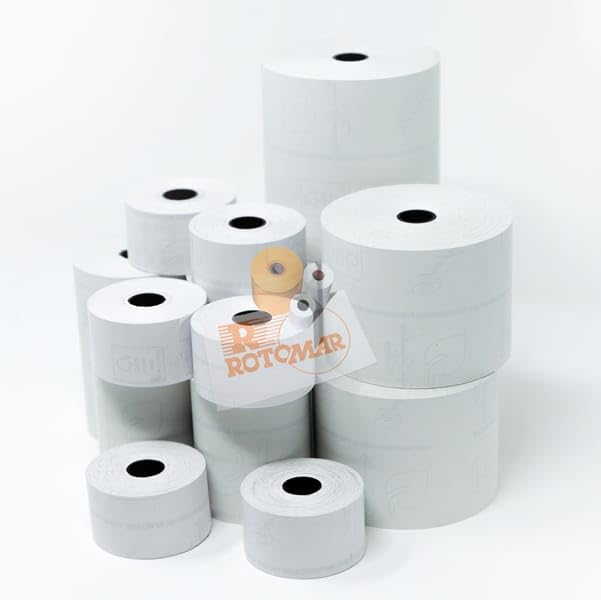 Blister 10 Rolls RC Thermal Paper BPA Free homolog. 55 gr/m² 57.5 mm x 20 m Ø40 mm ROTOMAR