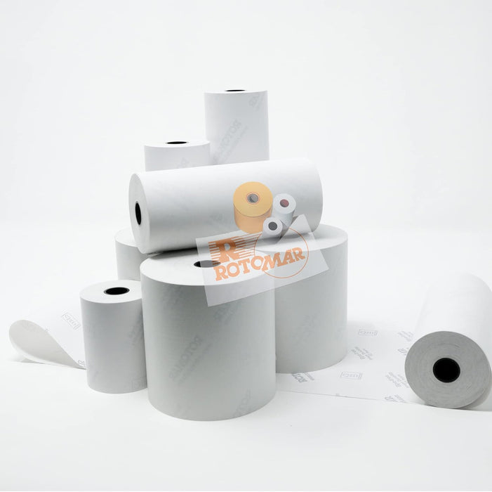 Blister Pack of 10 Rolls Thermal Paper 55 g BPA Free 57 mm x 25 m (for Calc./Stamp) ROTOMAR