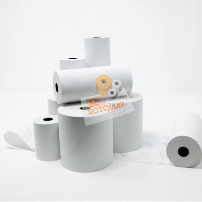 Blister Pack of 10 Rolls Thermal Paper 55 g BPA Free 57 mm x 25 m (for Calc./Stamp) ROTOMAR