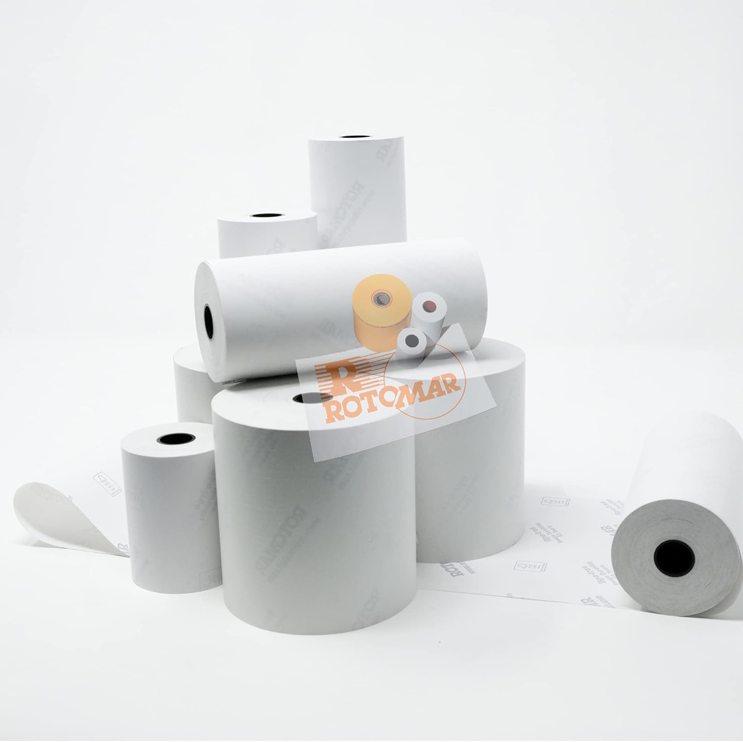 Blister Pack of 10 Thermal Paper Rolls 55 g BPA Free 60 mm x 25 m (for Calc/Print) ROTOMAR