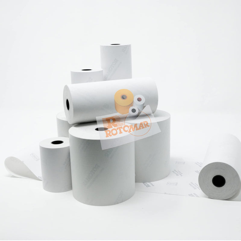 Blister Pack of 10 Thermal Paper Rolls 55 g BPA Free 60 mm x 25 m (for Calc/Print) ROTOMAR