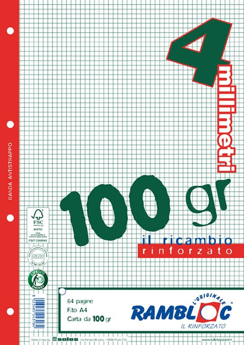RAMBLOC cf80ricambio White A4 100 GR 4 mm