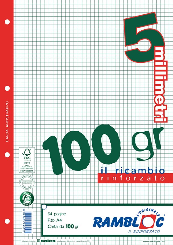 RAMBLOC cf80ricambio White A4 100 GR 5 mm