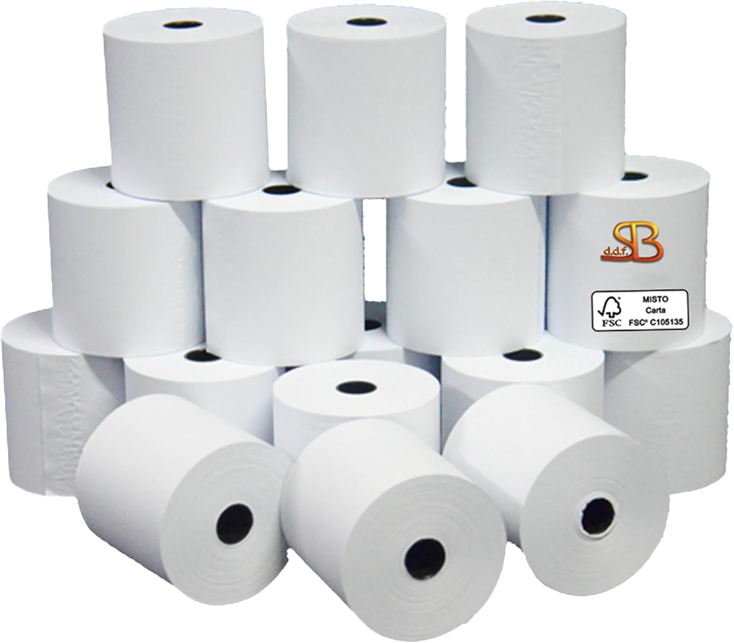SA.BA.CART CARTA PURA CELLULOSA 60G SUPERBLANCK ALTEZZA 57 DIAMETRO 60 FORO 12 CONFEZIONE 100 (1000029692