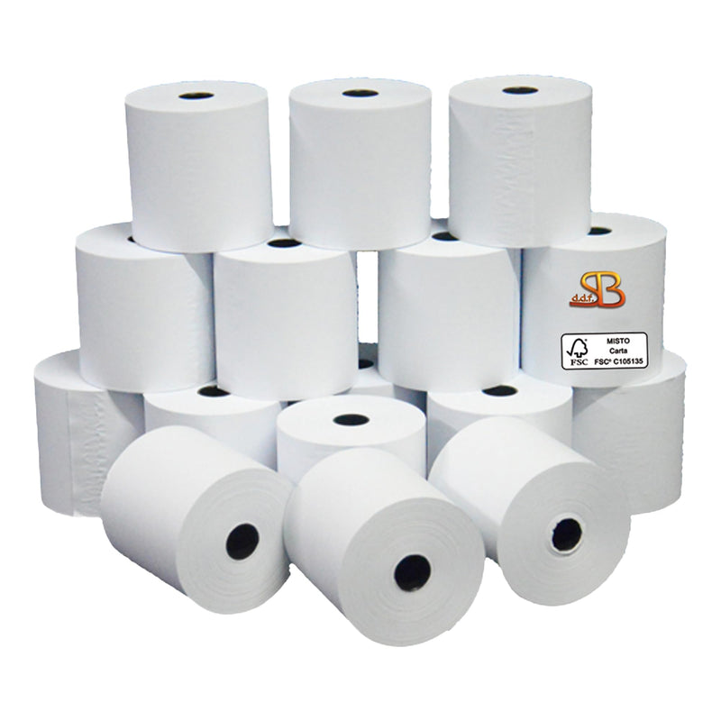 SA.BA.CART CARTA PURA CELLULOSA 60G SUPERBLANCK ALTEZZA 57 DIAMETRO 60 FORO 12 CONFEZIONE 100 (1000029692