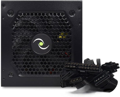 Tecnoware Free Silent 500 ATX Power Supply, 5inch Silent Fan, 2 x SATA, 1 x 24 Pin, 1 x 12V 4+4 Pin, 2 x Molex, Over Voltage Protection, 16inch Cables, CE and Rohs Certified