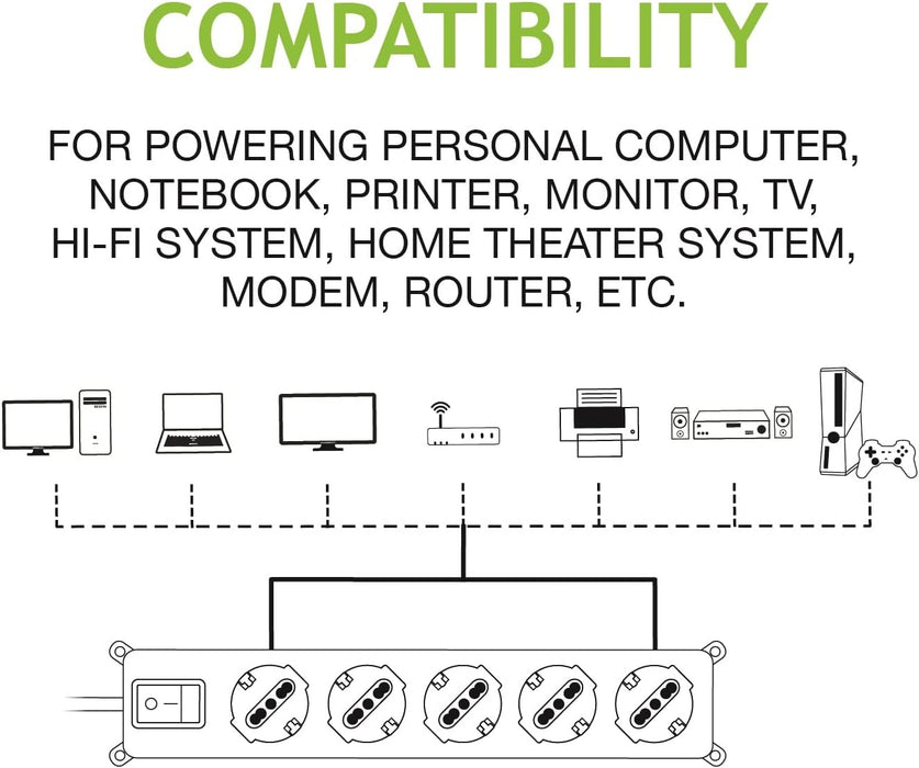 Multipresa 5 Uscite Filtatra