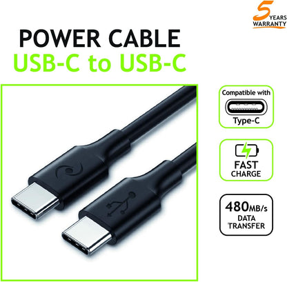 Tecnoware USB Type C Cable Compatible with Notebook, Ultrabook, MacBook Pro, Tablet and All Devices with USB Type C Input