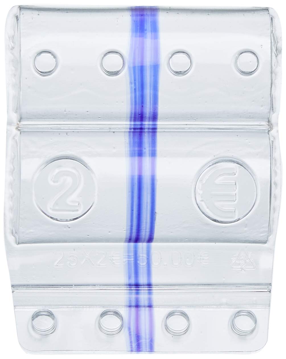 ITERNET Bag of 100 Blister Coin Purse 2 Euro Band Purple