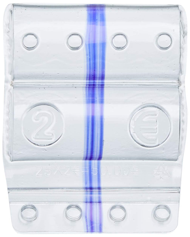 ITERNET Bag of 100 Blister Coin Purse 2 Euro Band Purple