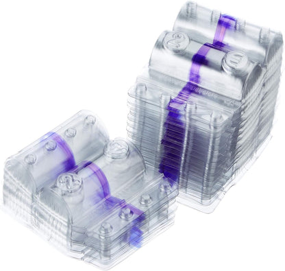 ITERNET Bag of 100 Blister Coin Purse 2 Euro Band Purple