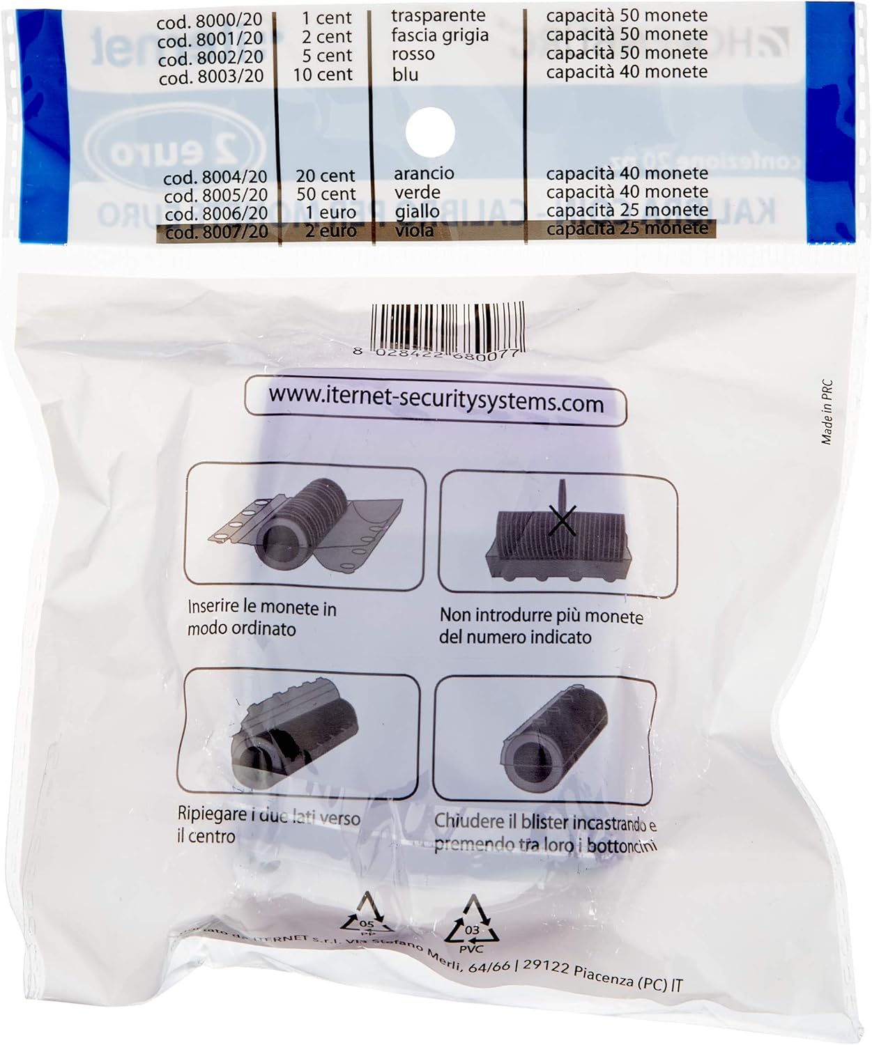 Holenburg Blister Plastic for coins Holenburg – 2 Euro – 25 Coins – 8007/20 (CONF. 20