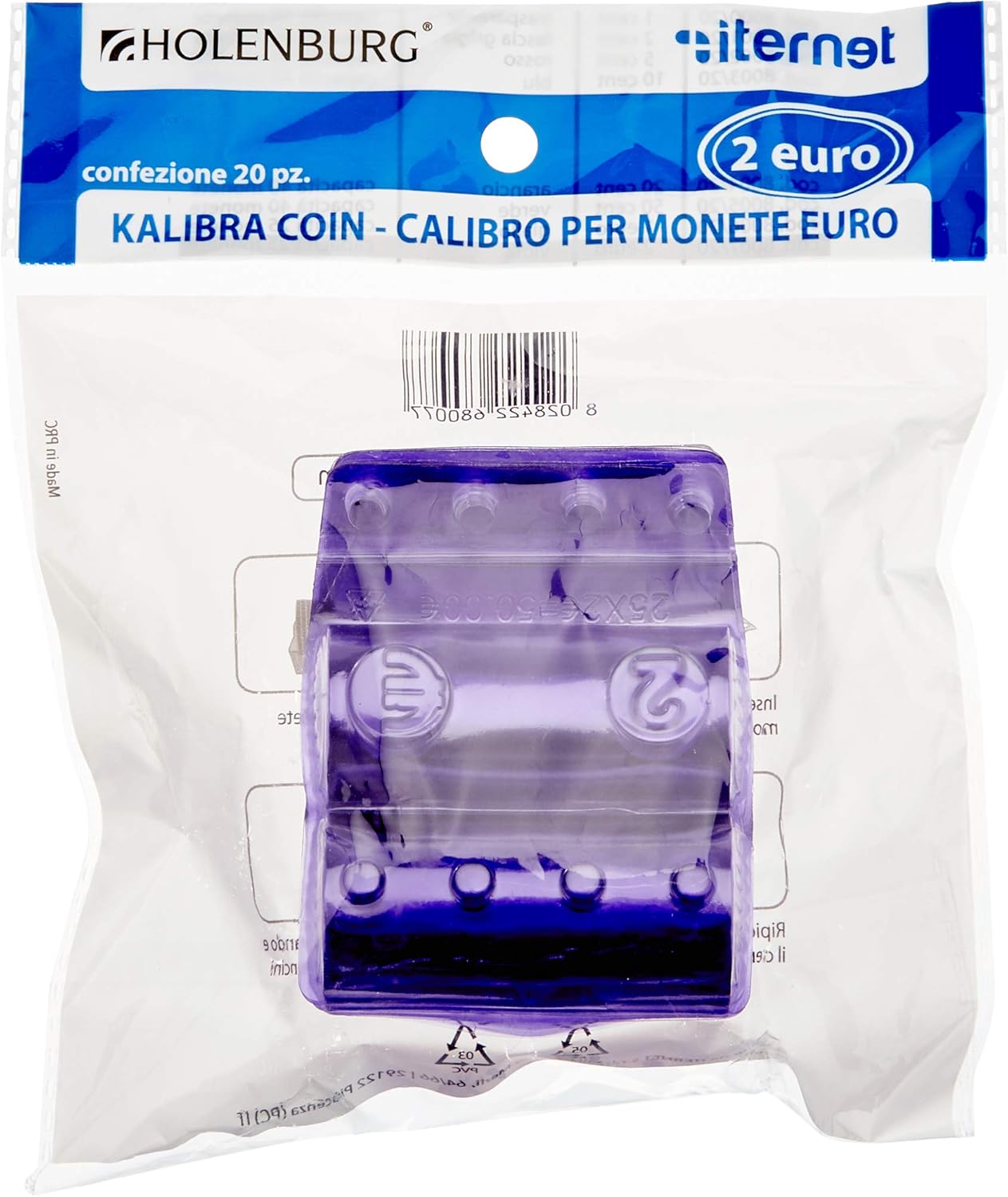 Holenburg Blister Plastic for coins Holenburg – 2 Euro – 25 Coins – 8007/20 (CONF. 20