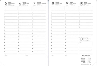 Weekly Planner Weekly F. to 17 x 24 cm Cover Bordeaux