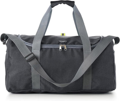 Borsa Sport Ripiegabile Ready in Tessuto Antigraffio, Tracolla Estensibile, Ideale per Viaggi, Sport e Lavoro, Dimensioni 48 x 20 x 27 cm Nero