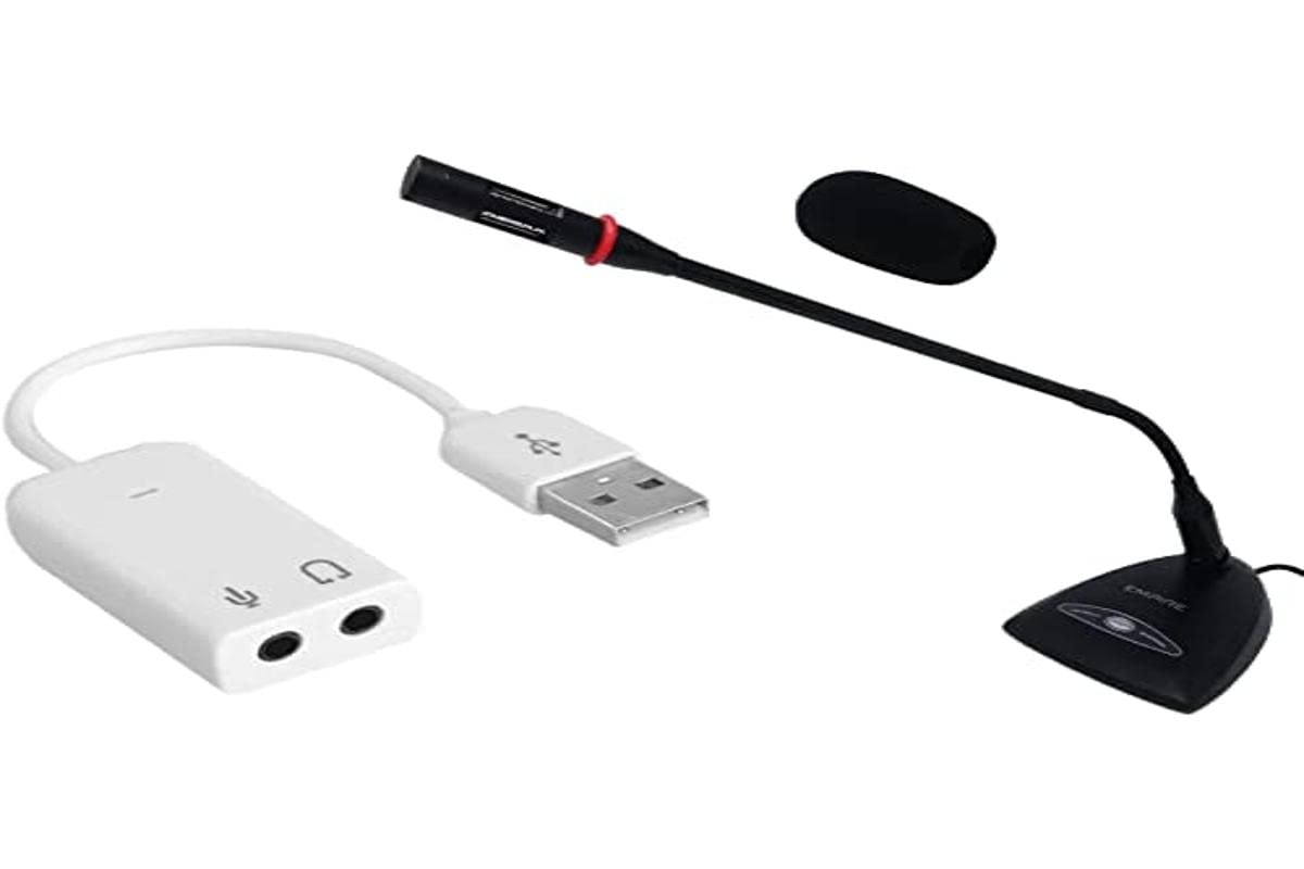Empire DESK100 Desktop Microphone + USB-135 Sound Card