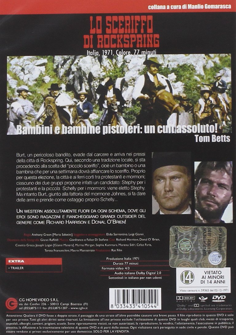 lo sceriffo di rocksprings dvd Italian Import